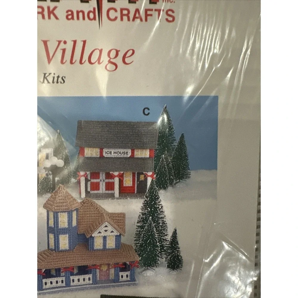 Mary Maxim Ice House Musical Village‎ Needlepoint Kit 9017